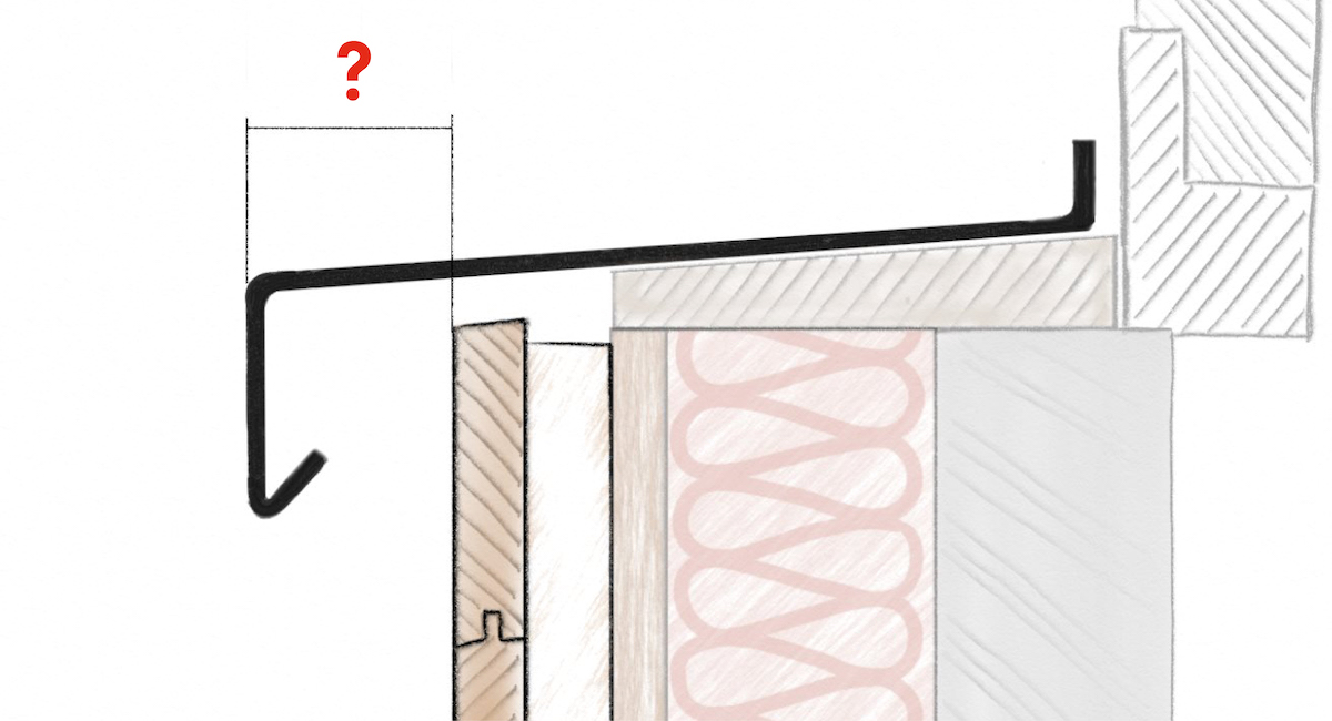 Fassadenüberstand hinterlüftet Darstellung
