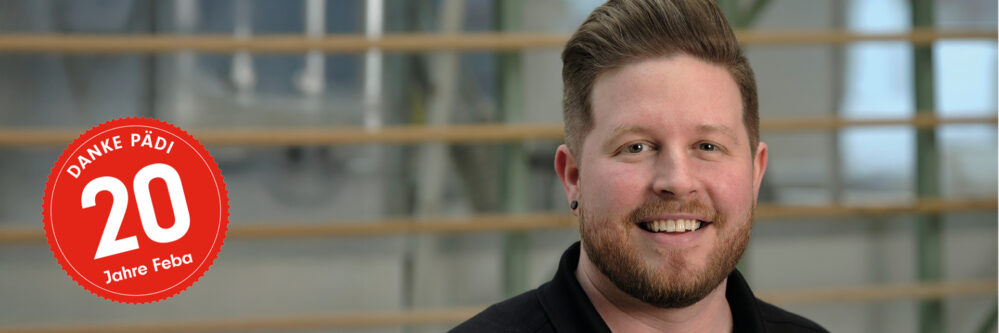 Arbeitsjubiläum: 20 Jahre Feba. Danke, Pädi!